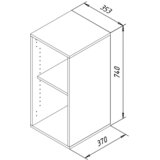 MID.YOU pisarniški regal lona, bukev | Shoptok.si