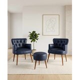 Atelier Del Sofa Az-2Rom-Cvz set od 2 fotelje i taburea, tamnoplava Cene