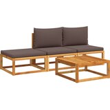 Maison Chic Seti vrtnega pohištva - Vrtna garnitura - Vrtni pohištvo set 4-delna z blazinami trden akacijev les, (21820961) | Shoptok.si