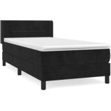 Box spring krevet s madracem crni 100x200 cm baršunasti | shoptok.hr
