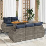 vidaXL 6-dijelni set vrtnih sofa od poliratana s jastucima sivi | shoptok.hr