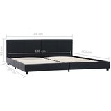  Okvir za krevet od umjetne kože crni 180 x 200 cm | shoptok.hr