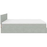  Okvir kreveta s madracima svijetlosivi 200x200cm baršunasti | shoptok.hr