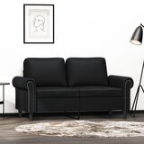 vidaXL Dvosjed od tkanine crni 120 cm od umjetne kože Cijene