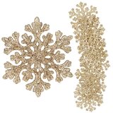 springos set božićnih ukrasa "Snježna pahulja", 6 cm, 8 komada, zlatna Cijene