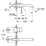 Grohe podometna enoročna armatura za umivalnik na dve odprtini ESSENCE (19408GN1) - Brushed cool sunrise | Shoptok.si