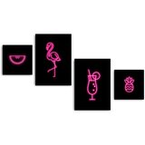 Wallity 4PSCT-06 Multicolor Decorative Framed MDF Painting (4 Pieces) | Eponuda.ba