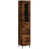 Maison Chic Visoka omara - Komoda - Predalnik dimljeni hrast 34,5x34x180 cm inženirski les, (21721739) | Shoptok.si