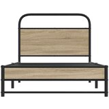  Posteljni okvir brez vzmetnice 107x203 cm dim. hrast inž. les, (21607993) | Shoptok.si