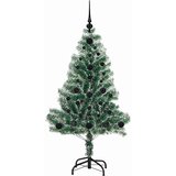 vidaXL Umjetno Božićno Drvo s Snježnim Flokom i LED Svjetlom 120 cm | shoptok.hr