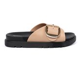 SEASTAR Beige women's flip-flops with gold buckle | shoptok.hr