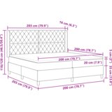  Krevet s podnicama i madracem tamnoplave boje 200x200 cm baršun | shoptok.hr