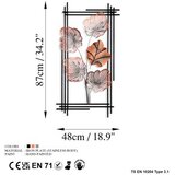 WALLXPERT Zidna dekoracija Daiyu 4, 48x87x4 cm, Šarena | Eponuda.ba