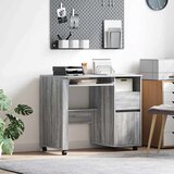  Stol s kotačićima Siva Sonoma 91 x 50 x 77 cm Konstruirano drvo | shoptok.hr