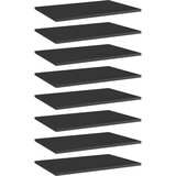 Police za knjige 8 kom visoki sjaj crne 60x40x1,5 cm iverica | shoptok.hr