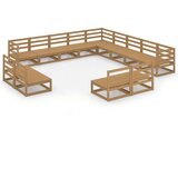  Vrtna sedežna garnitura 13-delna medeno rjava trdna borovina, (20815360) | Shoptok.si