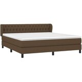  Box spring postelja z vzmetnico temno rjava 180x200 cm blago, (20893267) | Shoptok.si