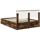  Okvir za krevet s ladicama Dimljeni hrast 140 x 200 cm - Dimljeni hrast 140 x 200 cm | shoptok.hr