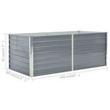  Povišena vrtna gredica 160 x 80 x 45 cm pocinčani čelik siva | shoptok.hr