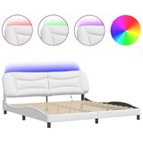  Okvir kreveta s LED-om bez madraca Hvar bijeli 200 x 200 cm | shoptok.hr