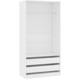 The Living Store Garderobna omara bela 100x50x200 cm iverna plošča - Garderobna Omara, (21419681) | Shoptok.si