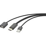 Renkforce RF-4700672 USB/HDMI adapterski kabel [1x moški konektor HDMI - 2x moški konektor USB 2.0 tipa A, ženski konektor USB 2.0 tipa A] črna s funk, (20416137) Cene