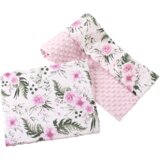 Medi Partners Quilt 75x100 + pillow 35x30 cotton + minky – Flowers + light pink minky Cijene