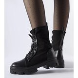 Gemre Black slip-on lace-up Tarces boots | Shoptok.si