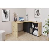 MID.YOU kombinirana pisalna miza leseni material črna, hrast artisan | Shoptok.si