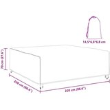 vidaXL Prevleka za zunanje pohištvo Črna 220 x 220 x 70 cm 600D | Shoptok.si