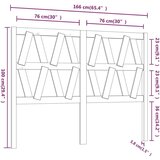  Posteljno vzglavje belo 166x4x100 cm trdna borovina, (20684809) | Shoptok.si