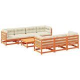  The Living Store Vrtna sedežna garnitura 8-delna z blazinami voščeno rjava - Vrtna Sedežna Garnitura, (21447009) | Shoptok.si