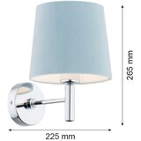  Argon 3910 - Zidna lampa BOLZANO 1xE27/15W/230V plava/sjajni hrom | Eponuda.com
