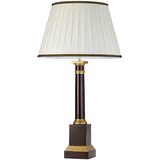 Elstead Lighting Elstead Lightbox Namizna svetilka Louviers z 1 lučjo, lesena, oxblood, z visokim bombažnim senčnikom Empire, (22100386) | Shoptok.si