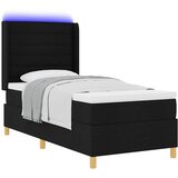  s opruga kutije s LED trakama Crna 90 x 190 cm tkanina | shoptok.hr