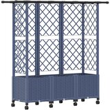  Povišeni krevet s mrežom i krovom Siva 163,5 x 40 x 142 cm PP | shoptok.hr