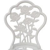 Bistro garnitura 3-delna liti aluminij bela | Shoptok.si