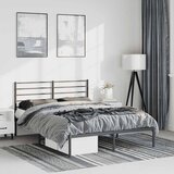  Metalni okvir za krevet s uzglavljem crni 150x200 cm | Eponuda.ba