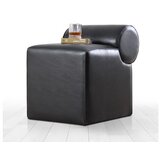 Atelier Del Sofa rohin deri puf - black black pouffe | Eponuda.com