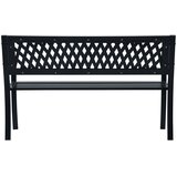  Vrtna klupa 125 cm crna čelična | Eponuda.com