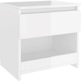 Furnova Nočna omarica visok sijaj bela 40x30x39 cm iverna plošča, (21926790) | Shoptok.si