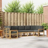  Set vanjskih sofa 7 kom. Bijela i antracit Smeđa 304 x 128,5 x 73 cm | Shoptok.si