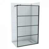 Copen Stakleni paravan Monte 800 x 2000 mm, Providno staklo 8 mm, Crni ram Cene