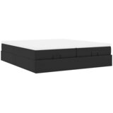  Otomanski okvir kreveta s madracima crni 200x200cm umjetna koža | shoptok.hr