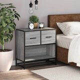 Maison Chic Noćni ormarić Sivi Sonoma 60x31x60 cm Konstruirano drvo i metal | shoptok.hr