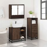 vidaXL 3-dijelni set kupaonskog namještaja boja smeđeg hrasta drveni | shoptok.hr