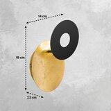 Fischer & Honsel Crna/u zlatnoj boji LED zidna lampa Hennes – | shoptok.hr