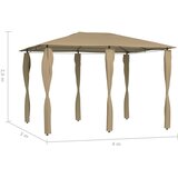  Sjenica s navlakama za stupove 3x4x2,6 m smeđe-siva 160 g/m² | shoptok.hr