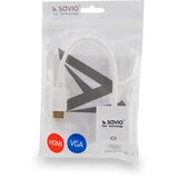 Savio CL-27B video cable adapter 0.1 m HDMI Type A (Standard) VGA (D-Sub) White | shoptok.hr