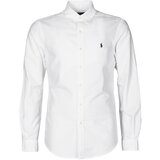 Polo Ralph Lauren CHEMISE CINTREE SLIM FIT EN OXFORD LEGER TYPE CHINO COL BOUTONNE Bijela | shoptok.hr